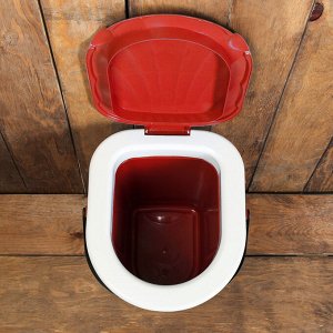 Ведро-туалет, 18 л, съёмный стульчак, коричневый