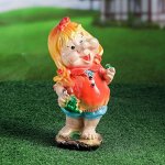 Садовая фигура &quot;Гном с виноградом&quot; малый карапуз 14х12х30см МИКС