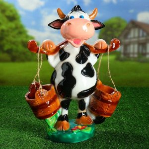 Садовая фигура "Корова с ведрами" 47 см