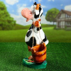 Садовая фигура "Корова с ведрами" 47 см