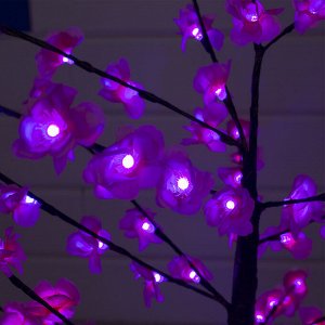 Светодиодный куст улич. 1.2 м, "Цветы", 120 LED, 220V, РОЗОВЫЙ