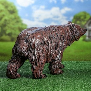 Садовая фигура "Медведь бурый", коричневый цвет, 35 см