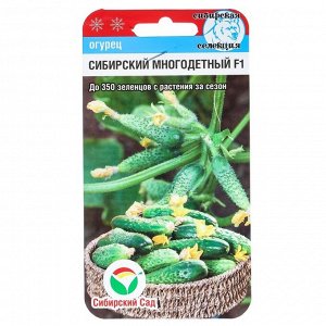 Семена Огурец "Сибирский многодетный" F1, среднеспелый, партенокарпический, 7 шт