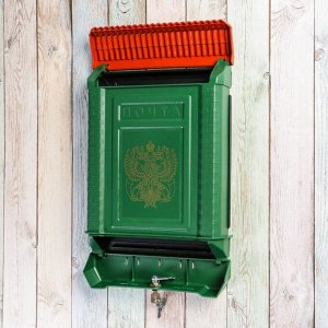 Ящик почтовый, пластиковый, «Премиум», с замком, зелёный