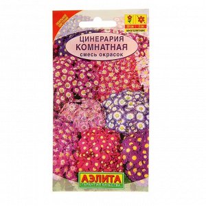 Семена комнатных цветов Цинерария комнатная, смесь окрасок, Мн, 0,02 г