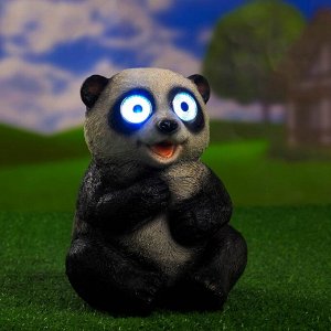Садовая фигура "Панда с двумя светильниками" 16*16*25 см