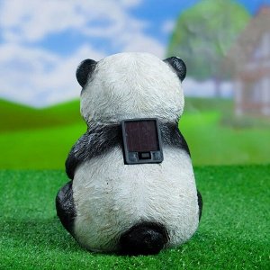 Садовая фигура "Панда с двумя светильниками" 16*16*25 см