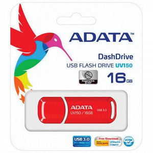 Флэш-диск 16 GB A-DATA UV150 USB 3.0, красный, AUV150-16G-RRD