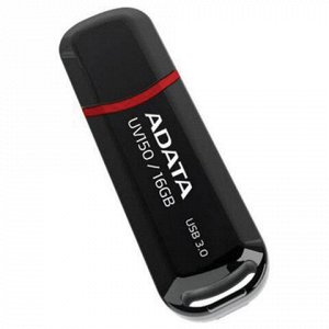 Флэш-диск 16 GB A-DATA UV150 USB 3.0, черный, AUV150-16G-RBK