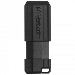 Флэш-диск 16 GB VERBATIM PinStripe USB 2.0, черный, 49063