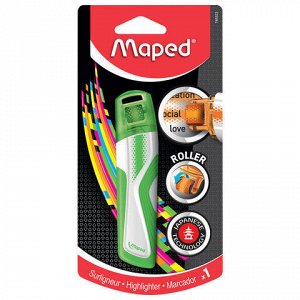 Текстовыделитель-роллер MAPED (Франция) "Fluo Pep's", ЗЕЛЕНЫ