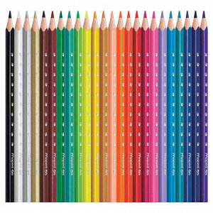 Карандаши цветные MAPED (Франция) "Pulse'", 24 цвета, пласти