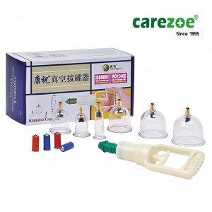 Вакуумные массажные банки с насосом Сarezoe vacuum cupping 12шт