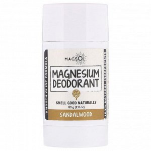 Magsol, Дезодорант с магнием, сандал, 80 г