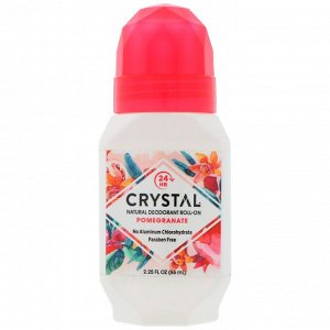 Crystal Body Deodorant, Натуральный шариковый дезодорант, гранат, 66 мл