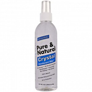 Thai Deodorant Stone, Pure & Natural, распыляющийся дезодорант Crystal, неароматизированный, 240 мл