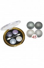БД DELICATE Тени для век 4-х цветные №45 Серо-черные, 8498