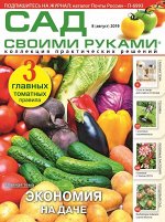 Журнал САД СВОИМИ РУКАМИ №08/2019 58стр., 210х280х4мм, Мягкая обложка