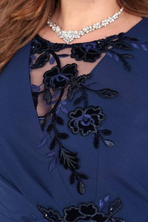 Платье Anastasiya Mak 676-Р темно-синее