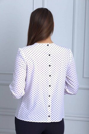 Блуза ANELLI 532.1 белый/горох