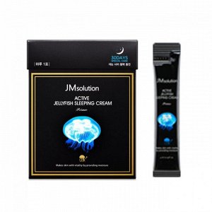 JMsolution Jellyfish Sleeping Cream Prime Ночная увлажняющая маска с экстрактом медузы 1шт (4 мл)