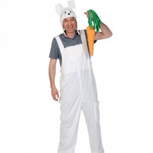 Карнавальный костюм «Заяц», полукомбинезон, маска, р. 48-54 (M-L), рост 176-182 см