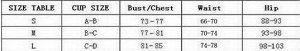 Купальник Женский раздельный купальник. Размерная сетка внутри. "Cup" - размер чашек, "Bust" - обхват груди, "Waist" - обхват талии, "Hip" - обхват бедер.