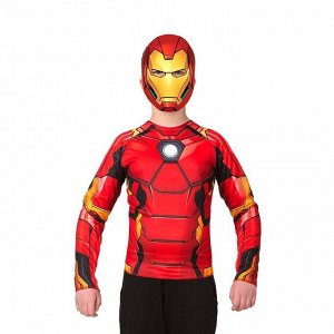 Карнавальный костюм «Железный человек» без мускулов, куртка, маска, р. 34, рост 134 см