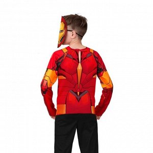 Карнавальный костюм «Железный человек» без мускулов, куртка, маска, р. 34, рост 134 см