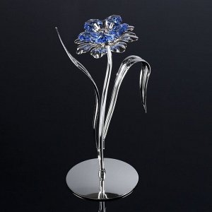 Сувенир "Цветок" 18х6х15 см, с кристаллами Сваровски