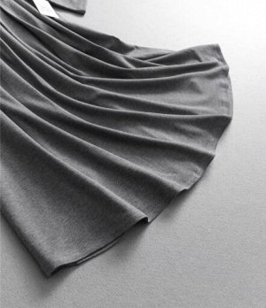 Платье теплое удлинённое приталенное + вязаный жилет на молнии, серый