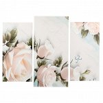 Модульная картина &quot;Нежные розочки&quot; (2-25х50, 30х60см) 60х80 см