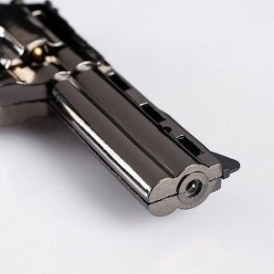 Зажигалкаазовая "Револьвер в кобуре", пьезо, 9 х 9 см
