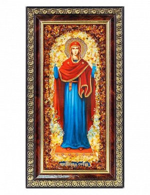 Икона Божией Матери «Нерушимая стена» с натуральным янтарём, 906904445