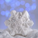замена  на  голубую Бурлящая соль для ванны «Снежинка», голубая, с ароматом шоколада, 100 г