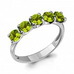 Кольцо из серебра с хризолитом 6526007.5