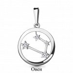 Подвеска из серебра с фианитом 24309А.5