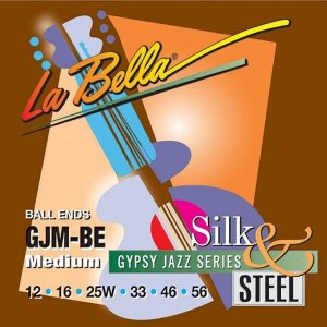 Струны для акустической гитары La Bella GJM-BE Gypsy Jazz Medium