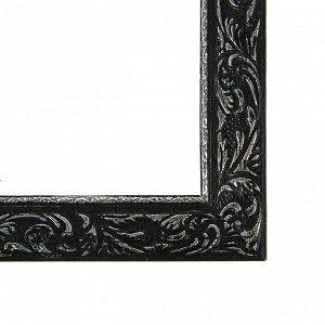 Рама для картин (зеркал) 21 х 30 х 4 см, дерево, «Версаль», цвет чёрный с серебром