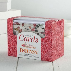 Коробочка с открытками и конвертами BoBunny -  «Sweet Clementine» (80 шт)