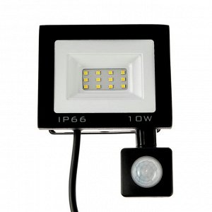 Прожектор светодиодный Luazon Lighting 10 Вт, 900 Лм, 4000К, Датчик движения, IP66