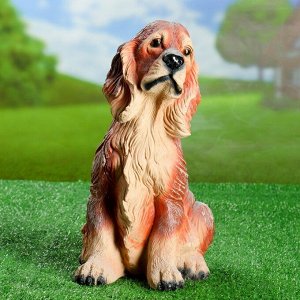Садовая фигура "Собака Спаниель" рыжий  cидящий