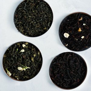 Подарочный набор 4 вида чая «Ты и я», чай чёрный, зелёный, чёрный с лимоном, зелёный с жасмином, 25 г. х 4 шт.