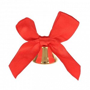 Подарок выпускнику «Ручка и колокольчик», красный атласный бант, 12,8 х 16,5 см