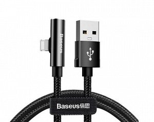 Кабель Baseus Bent Connector Audio+Charging Lightning - USB черный