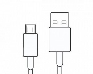 Кабель Kstati KS-001 microUSB - USB белый, 1м recommended