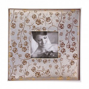 Фотоальбом BRAUBERG свадебный, 20 магнитных листов 30х32 см, под фактурную кожу, золотистый, 391126