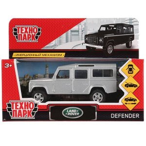 DEFENDER-SL Машина металл LAND ROVER DEFENDER 12см, открыв. двери, инерц, серебр. в кор. Технопарк в кор.2*36шт