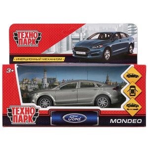 MONDEO-GY Машина металл FORD MONDEO, длина 12 см, откр дв, багаж, инерц, серый. Технопарк в кор.2*36шт