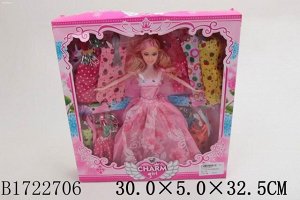 Кукла 091B с набором платьев и аксесс. в коробке